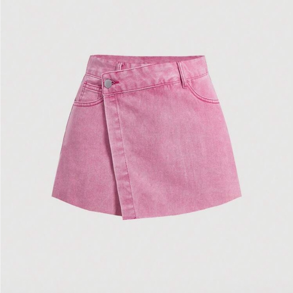 Hot Pink Denim Skort